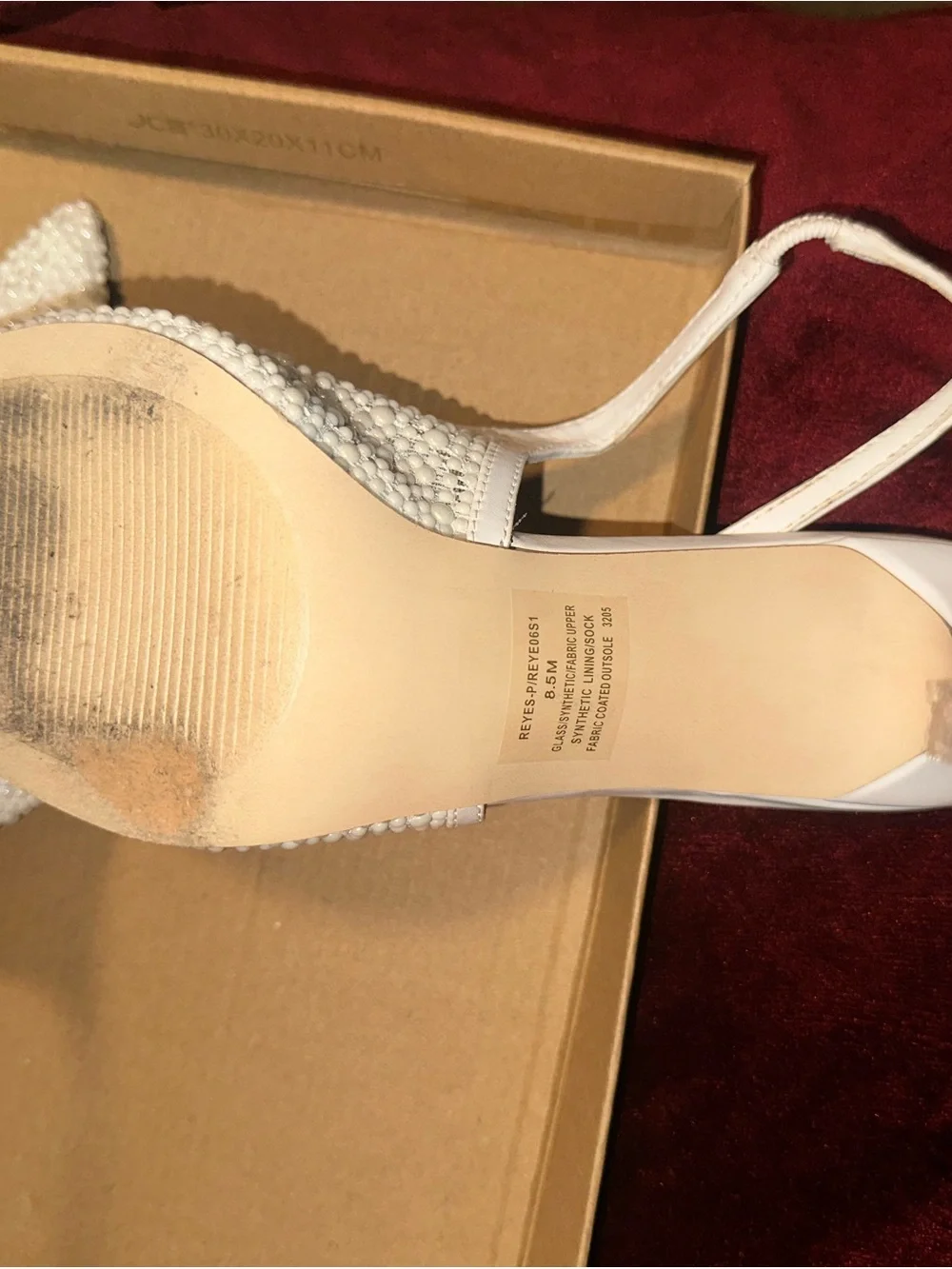 Steve Madden Ivory Pearl-Embellished Slingback Pumps